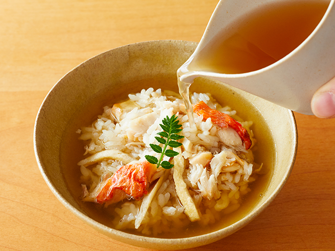お好みで、だし茶漬けもお愉しみいただけます。