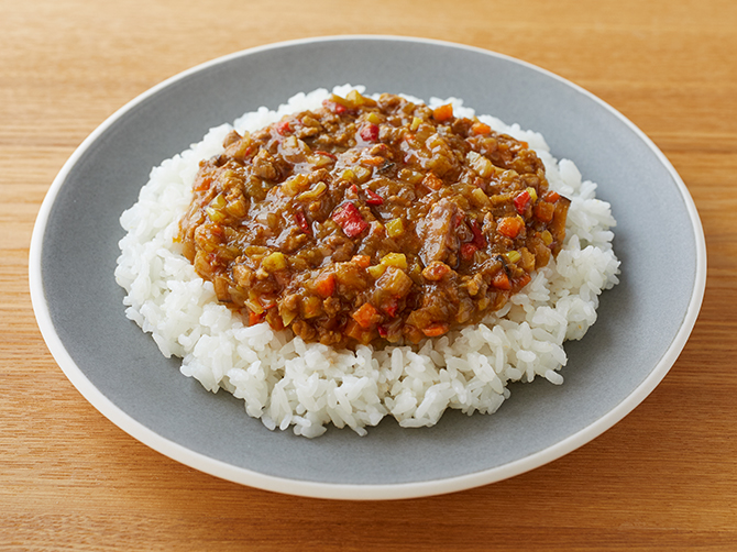 7種野菜とひき肉のキーマカレー