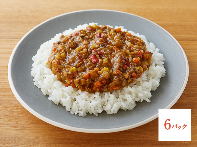 7種野菜とひき肉のキーマカレー