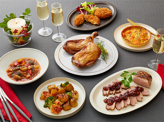 【Xmas】 ローストチキンと5種デリのパーティセット