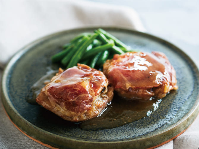 豚ヒレ肉とスペイン産生ハムのサルティンボッカ
