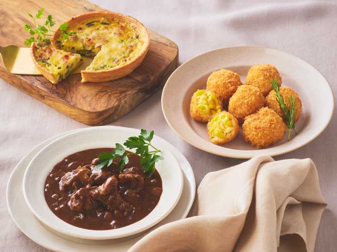 神戸洋食 ビーフシチュー＆キッシュ・コロッケセット ＜4パック＞