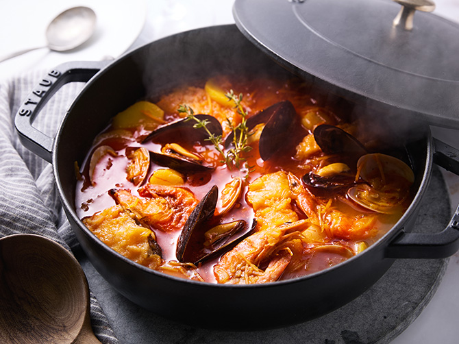 サフランライス付き 5種魚介のブイヤベース