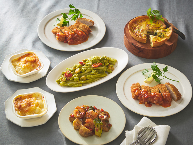 ミラノ風ポークカツレツ＆4種デリセット