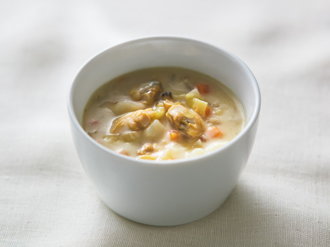 野菜たっぷりクラムチャウダー