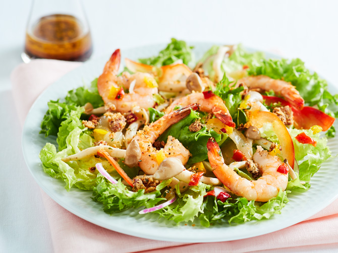 グリル海老ときのこのサラダ ＜2人前＞