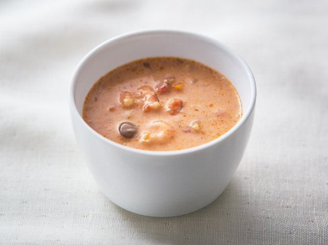 野菜ときのこの海老チャウダー