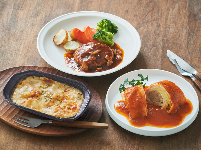 贅沢海老グラタン＆ハンバーグ・ロールキャベツセット ＜6パック＞