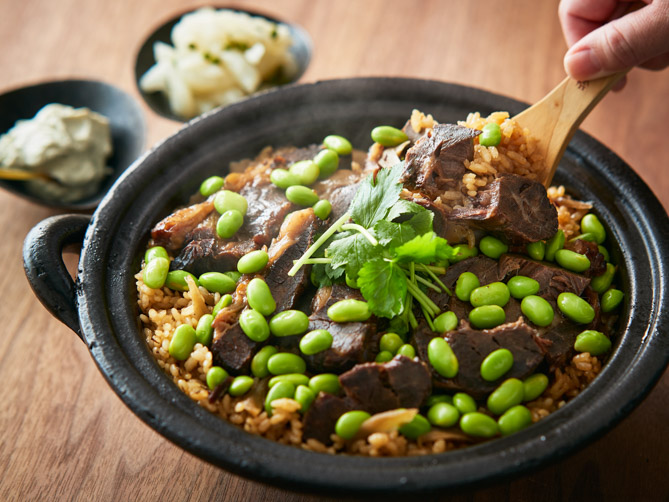 柔らか牛すね肉の炊き込みごはん 茶漬けだし付き ＜3～4人前＞