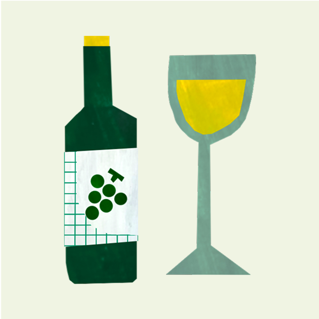 白ワインのイラスト