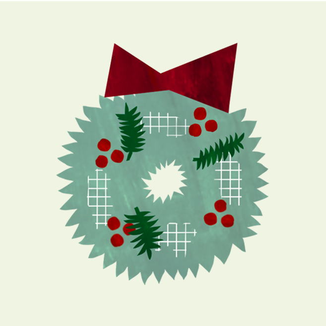 クリスマスリースのイラスト