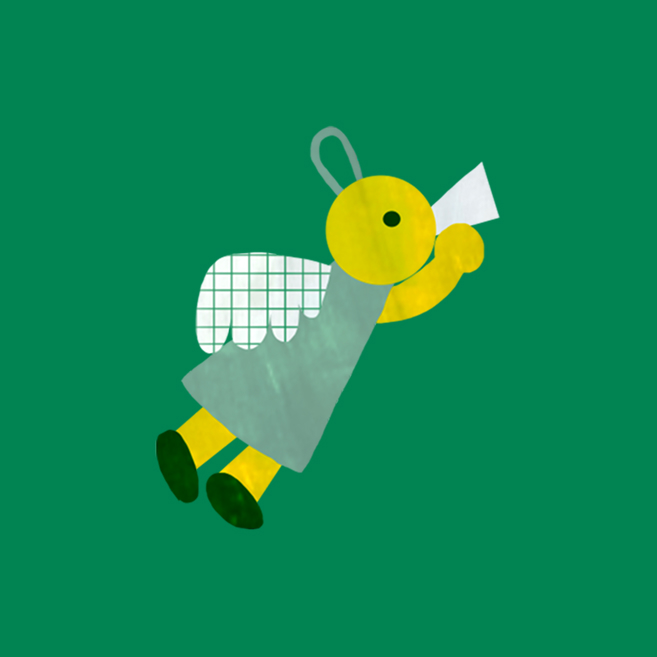 天使のオーナメントのイラスト