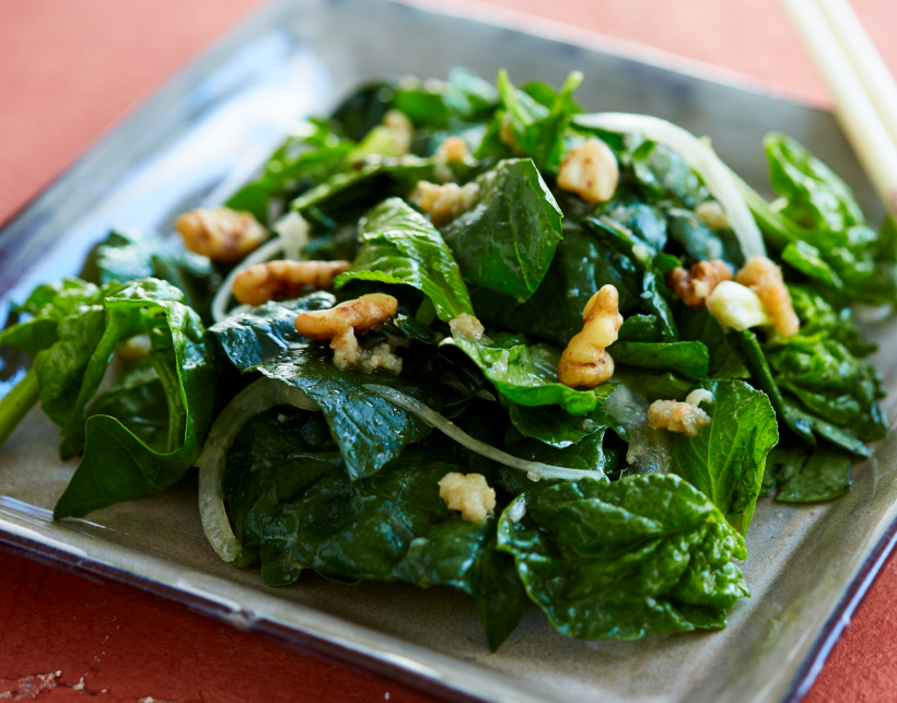 ちぢみほうれん草のフレッシュナムルサラダ