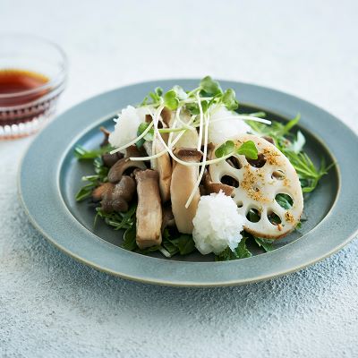 舞茸・エリンギと蓮根のおろし和え