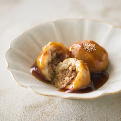 里芋団子のみたらしあん 鶏そぼろ入り